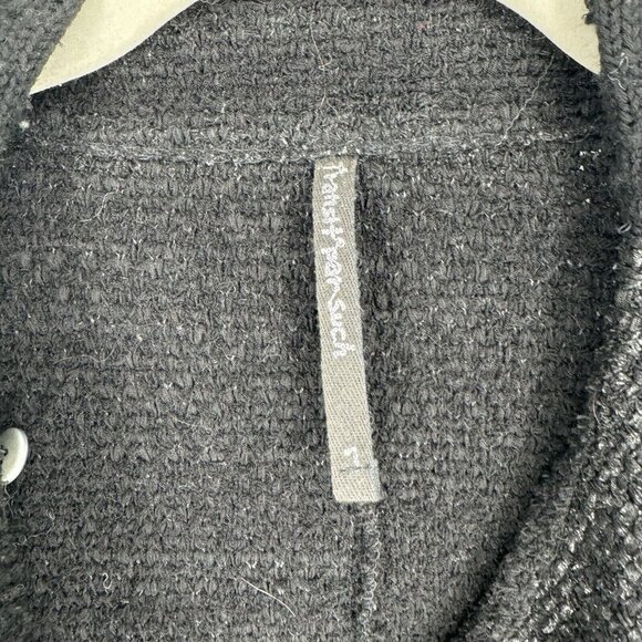 Transit Par Such cardigan sweater womens large L black cotton minimalist… - Picture 3 of 6